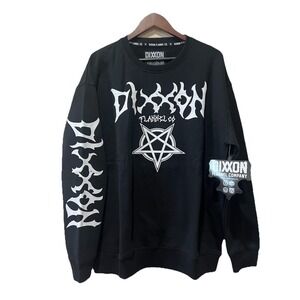 New Dixxon Flannel Co Pentagram Crewneck Sweatshirt Men's XL Black Grunge Casual